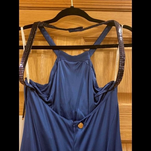 Gianni Versace Collection Blue Halter Dress - Picture 4 of 16